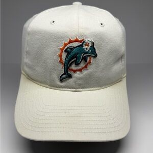 Vintage Miami Dolphins Hat Cap Strap Back Mens Teal NFL Football Reebok RBK Logo
